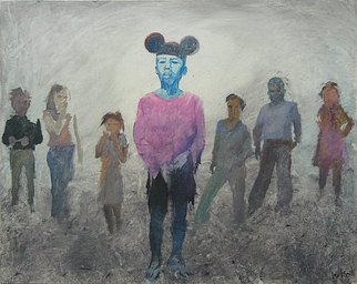 Angelo Bonito; Mickeyboy, 2008, Original Painting Acrylic, 100 x 80 cm. Artwork description: 241  poor childrens like rats trying find something in the trash depot       ...