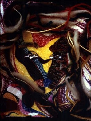 Stephanie Hayden; Self Portrait, 2002, Original Collage, 8 x 8 inches. 