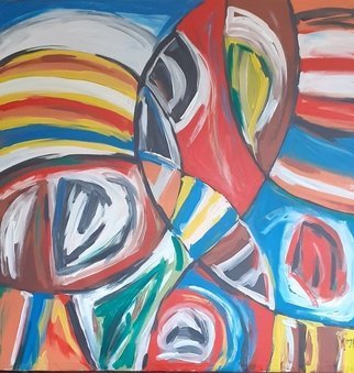 Steve Njenga; Origines, 2020, Original Painting Acrylic, 48 x 48 inches. Artwork description: 241 Original painting on canvas...