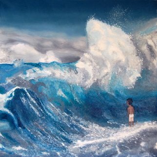 Artie Abello; Tsunami, 2004, Original Painting Oil, 29 x 29 inches. 