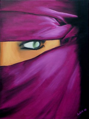 Aubin De Jongh; Persian Glow, 2008, Original Painting Oil, 68.8 x 46 cm. Artwork description: 241  Arabian Woman ...
