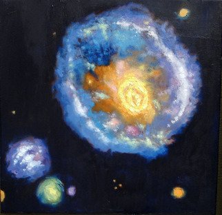 Andrew Stark; Nebula, 2007, Original Painting Oil, 12 x 12 inches. 