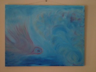 Michele Niels; Flying Fish, 2011, Original Animation, 65 x 50 cm. Artwork description: 241       oil painting on canvas board : this flying fish is discovering the blue cave                                     ...