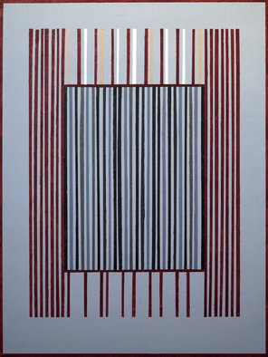 Anders Hingel; Grey Space Iv, 2017, Original Printmaking Giclee, 60 x 80 cm. Artwork description: 241 It is printed on Canson Infinity Rag, 100  cotton museum grade white Fine Art paper or similar by ARKA Laboratoire, ParisKeywords: square, vertical, window, escape, illusion, lines...