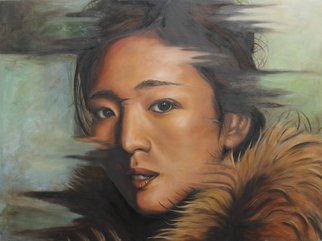 Wong Pun Kin; Portrait Of Gong Li, 2013, Original Painting Oil, 90 x 97 cm. Artwork description: 241     Portrait of Gong Li , Chinese Star, female star, oil painting,        ...