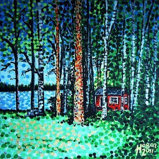Alan Hogan; The Escape Hut, 2011, Original Painting Acrylic, 50 x 50 cm. Artwork description: 241 A typical Finnish summer cottage including sauna, a most desirable item for any Finn. Especially those who spend most of a long, dark and very cold winter in Finlands cities. A chance to make the great escape from the hectic metropolis into the calm countryside for a ...