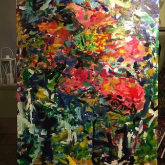 Alessandro Tognin; Caleidos, 2016, Original Painting Acrylic, 80 x 100 cm. Artwork description: 241  Caleidos, immagine flyng flowers ...