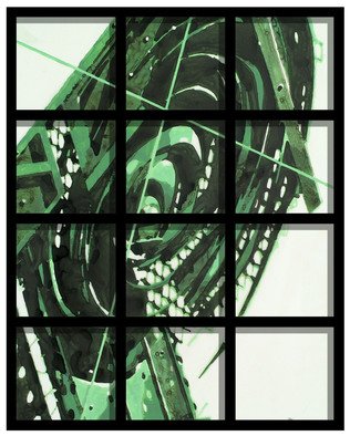 Alexey Klimov; Timeless Behind Bars In Green, 2009, Original Painting Other, 24 x 30 inches. Artwork description: 241  This collection of 5 paintings is my playful reflection on the timeless nature of most visually captivating architectural detail of the ancient past graduating into contemporary Post- Modern. This is where the name 