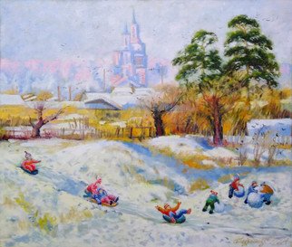 Alexander Bezrodnykh; Frost And Sun, 2021, Original Painting Oil, 90 x 80 cm. Artwork description: 241 oil on canvas, 80 90cm 2021...