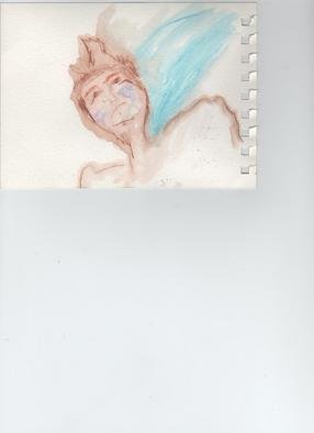Alicia Steffes; Angel 4, 2010, Original Watercolor, 0.7 x 0.9 inches. 