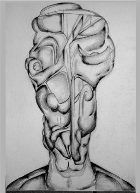 Madalina  Bita; Strange Sadness, 2006, Original Drawing Pencil, 30 x 40 cm. Artwork description: 241  drawing pencil on paper, abstracted human figure shapes...