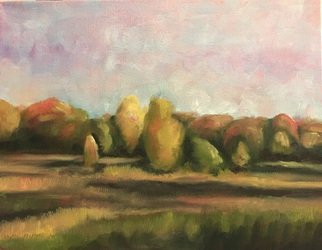 Alyse Dietrich; The Old Quarry, 2016, Original Painting Oil, 14 x 11 inches. Artwork description: 241  Quarry, Trees, Field, New York, Meadow ...