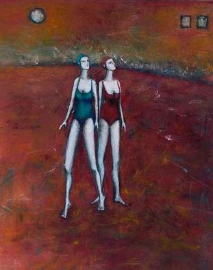 Ana Marini Genzon; Red Sea, 2005, Original Painting Acrylic, 24 x 39 inches. 