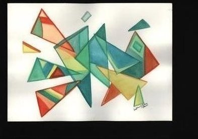 Annemarie Rackham, , , Original Watercolor, size_width{Triangles_Three_Series_One-1612295397.jpg} X  