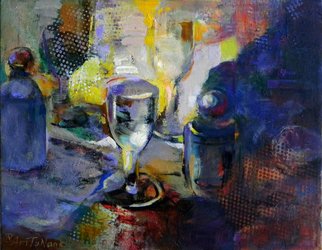 Nane Tumanian; No Rules, 2013, Original Painting Oil, 18 x 14 inches. Artwork description: 241   Still life of glasses and jars in abstract expressive style ...