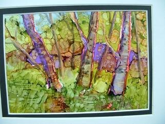 Andree Lisette Herz; Green Woods, 2013, Original Painting Ink, 8 x 10 inches. Artwork description: 241          . alcohol ink  painted with q tips on yupo                    ...