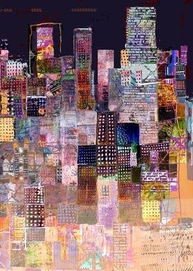 Andrew Mercer; The City That Never Sleeps, 2009, Original Printmaking Giclee, 66 x 100 cm. Artwork description: 241  A work based on the urban landscape. Different sizes available     ...