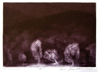 Anita Jovanovic; The Night, 2006, Original Printmaking Intaglio, 18.5 x 26.5 cm. Artwork description: 241   mezzotint    ...