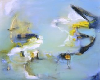 Anne Schwartz; 325 Somewhere Near Water, 2018, Original Painting Oil, 60 x 48 inches. Artwork description: 241 BlueLargeLandscapeSoft colorsWhiteYellowBlackContemporary ...