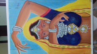 Anuradha Swaminathan; Beauty, 2019, Original Painting Acrylic, 22 x 34 inches. Artwork description: 241 beauty of shyness...