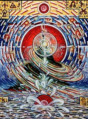 Ivan Arabadzhiev; Vortexes Of Creation, 2002, Original Painting Oil, 50 x 65 cm. Artwork description: 241  Water, light, air, colour and wind in one perfect movement, creating worlds and everything in them. ...