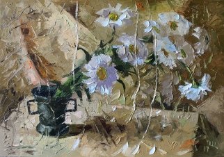 Ara Ghevondyan; Chamomiles, 2017, Original Painting Oil, 50 x 70 cm. Artwork description: 241 Flowers, still life, light...