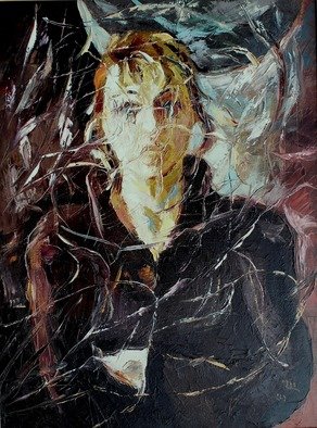 Ara Ghevondyan; Portrait «Margo», 2001, Original Painting Oil, 56 x 75 cm. Artwork description: 241 Woman, portrait, feeling...