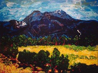 Mary Hatch; Taos Mountain, 2008, Original Painting Acrylic, 40 x 30 inches. Artwork description: 241  Acrylic Painting, View of Taos Mountain, on the North Side of town. ...