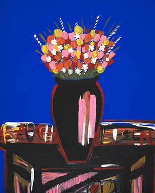 Michael Raucheisen; Flowers For Kayla, 2007, Original Painting Acrylic, 9 x 12 inches. 