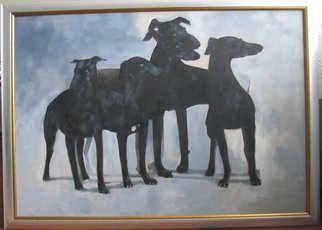Arkadiusz Wesolowski; Dogs, 2007, Original Painting Oil, 1 x 2 cm. Artwork description: 241  Oil on board100/ 80 cm ...