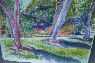 Armineh Bakhtanians; Serenity Sought II, 2010, Original Watercolor, 20 x 16 inches. Artwork description: 241  Watercolor plein air at the park nature, trees.  ...