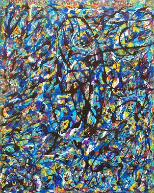 Alexandra Romano; Neptunes Nemesis, 2018, Original Painting Acrylic, 48 x 60 inches. Artwork description: 241  Neptune s Nemesis  is an extra large original abstract expressionism statement painting which makes a stunning focal point for a bold contemporary space. The piece features a juxtaposition of vivid beautiful colours contrasting well with the cooler blue hues, with white and black drips splashed across the ...