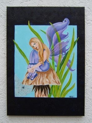 Amans Honigsperger; Sweet Dreams, 2012, Original Painting Acrylic, 50 x 70 cm. Artwork description: 241  This is not Tinkerbell this pretty fairy has matured a little and spends her days daydreaming while looking forward to that special person. ...