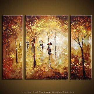 Lena Karpinsky; Autumn Rain, 2007, Original Painting Acrylic, 48 x 36 inches. Artwork description: 241  Order a COMMISSION PAINTING: I will make a painting similar to one of my Autumn Rain series artworks. Best offers will be considered. Please contact me for available sizes and more details. - - Lena  ...