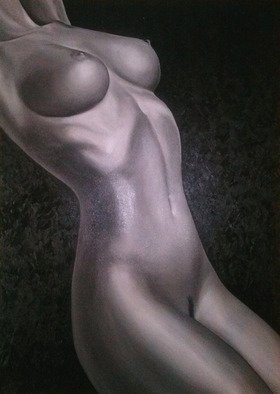 Mel Fiorentino; Nude 17, 2014, Original Painting Oil, 30 x 40 inches. Artwork description: 241  Original black and white oil painting.  ...