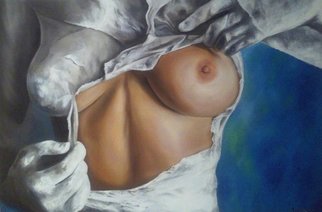 Mel Fiorentino; Rebirth, 2015, Original Painting Oil, 36 x 24 inches. Artwork description: 241  Original oil painting on canvas. Nude female figure.  ...