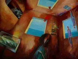 Izya Shlosberg; The New Room, 2010, Original Painting Oil, 40 x 30 inches. 