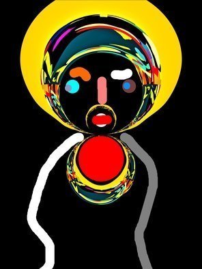 Gilberto Jose  Alexander Moreno; Sister Nefertitis, 2017, Original Digital Painting, 40 x 50 inches. Artwork description: 241 Abstract Expressionist Techno New Media Digital Print Painting...
