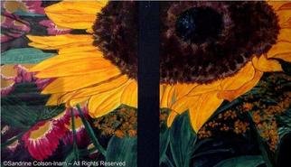 Sandrine Alias Sanya Colson; Duo De Tournesol, 2004, Original Painting Acrylic, 33 x 23 inches. Artwork description: 241  Sun and warm colors through the beauty of flowers ...