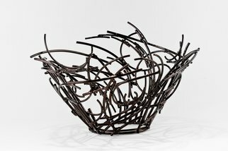 Andrea Waxman Mulcahy; Nesting Vessel, 2010, Original Sculpture Steel, 19 x 10 inches. 