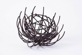 Andrea Waxman Mulcahy; Home Base, 2022, Original Sculpture Steel, 18 x 17 inches. Artwork description: 241 My sculptures are meant to capture the essence of movement. ...