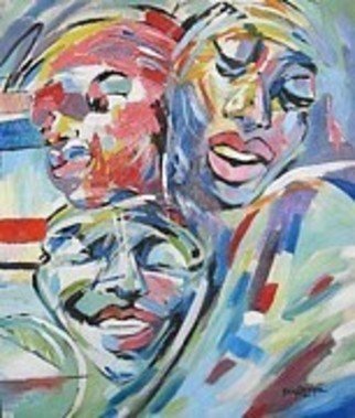 Ben Adedipe; Rejoice, 2013, Original Painting Acrylic, 48 x 48 inches. Artwork description: 241      African women, traders, market women rejoice, joy       ...