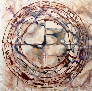 Baljit Chadha; ETERNAL CIRCLE, 2006, Original Mixed Media, 48 x 48 inches. Artwork description: 241       life revolves  in cirle. free flow of emotions with colors ...