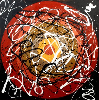 Baljit Chadha; Eternal Circle, 2006, Original Mixed Media, 48 x 48 inches. Artwork description: 241         life revolves  in cirle. free flow of emotions with colors   ...