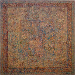 Abdolhosein Banafian; Niakan 16, 2012, Original Mixed Media, 100 x 100 cm. Artwork description: 241                 painting abstract cultur iranian persian artist                ...