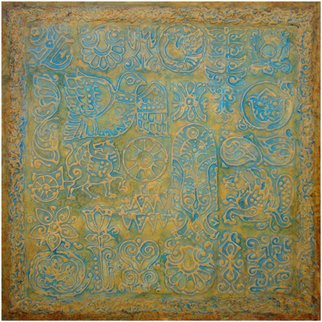 Abdolhosein Banafian; Niakan 18, 2012, Original Mixed Media, 100 x 100 cm. Artwork description: 241                   painting abstract cultur iranian persian artist                  ...