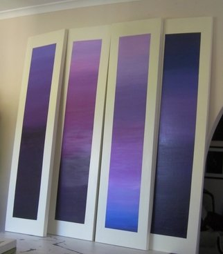 Susan Baquie; Purple Space, 2010, Original Painting Acrylic, 38 x 152 cm. Artwork description: 241 As part of a doctoral study into Janus and including the purple of kingship, these four paintings are meditative of time and space. Each measures 38 w x 152 h cm. ...