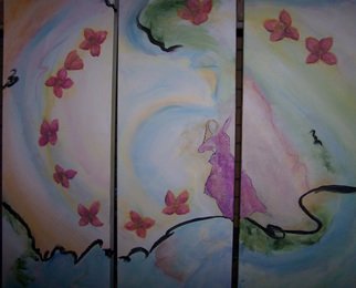 Barbara Davis; Fully Alive, 2012, Original Mixed Media, 36 x 24 inches. Artwork description: 241    Mixed media painting - acrylic, found papers and charcoal - triptych           ...