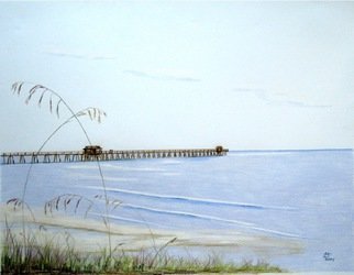 Ron Berry; Pier And Seagrass 4b, 2013, Original Drawing Pencil, 30 x 24 inches. 
