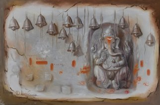 Durshit Bhaskar; Ganesha Vighnahara, 2015, Original Painting Oil, 36 x 24 inches. Artwork description: 241  Ganesha, Ganeshji, Ganesha Paintings, Lord Ganesha, Elephant God, God, Bhagwan, Divine, Spiritual, Prayer, , Indian Gods, Vinayak, Ganpati, Deva, Siddhivinayak, , Mangalamurti, Lambodara, Gadadhara, Hindu, Hindu God, Hinduism, Oil Painting, Oil on Canvas, Durshit Bhaskar ...